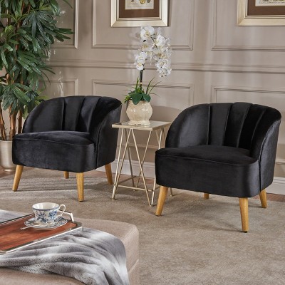 Set of 2 Amaia Modern New Velvet Club Chair - Christopher Knight Home