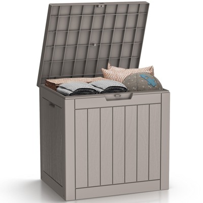 NAYSAYE Deck Box 30 Gal Outdoor Storage Deck Box, Small Patio Storage Bin for Garden Tools