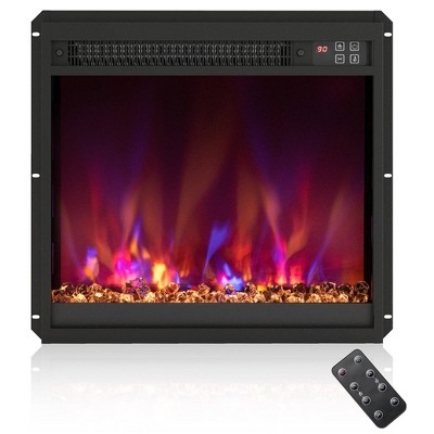 Costway 18" Electric Fireplace Insert Recessed 1500W Fireplace Heater with  Remote Control