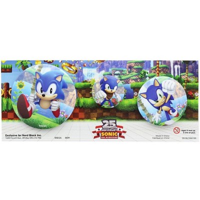 Nerd Block Sonic the Hedgehog 25th Anniversary Button 3 Pack