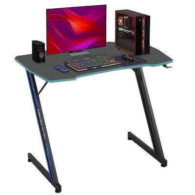 BestMassage 35/47 Inch Gaming Desk Z-Shaped PC Computer Desk with Carbon Fiber Surface Adjustable Leg Pads
