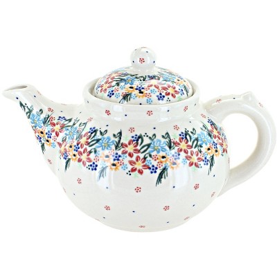 Blue Rose Polish Pottery 18 Vena Teapot