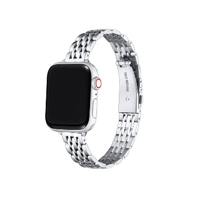 Posh Tech Stella Skinny Stainless-Steel Band for Apple Watch - Silver: Compatible Accessory