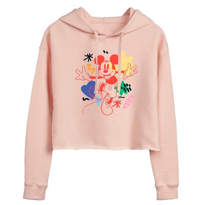 Women's - Disney - Mickey Mouse Cropped Graphic Hoodie