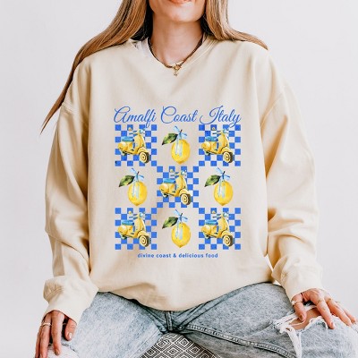 Simply Sage Market Amalfi Coast Italy Lemons Lightweight Garment Dyed Sweatshirt