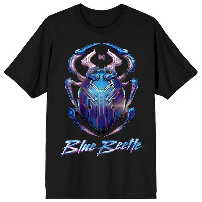 Blue Beetle Superhero Logo Crew Neck Short Sleeve Men's Black T-shirt