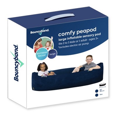 Bouncyband Comfy Peapod 80” Inflatable Sensory Pod (Blue) - Calming Sensory Toys for Kids & Toddlers