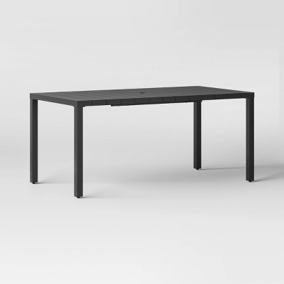 Metal Beech 6 Person Rectangle Rust and UV-Resistant Outdoor Patio Dining Table - Threshold™