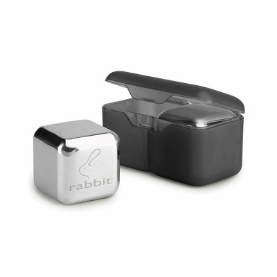 Rabbit Jumbo Chilling Stones - Premium Stainless Steel Whiskey Rocks for Chilling Fine Spirits and Beverages, Reusable Drink Cooling Stones