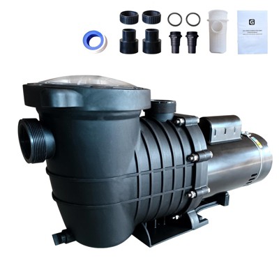 1.5HP 2-Speed Swimming Pool Pump – 220V Single Voltage Above/In Ground Self-Priming Pump with 1100W Powerful Copper Motor, Quiet Operation