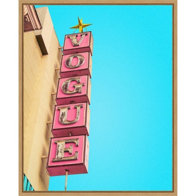 Amanti Art Vogue Theatre Sign in Hollywood by Tom Windeknecht Canvas Wall Art Print Framed