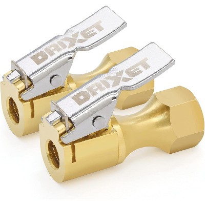 RamPro Air Chuck, Open Flow Heavy-Duty Locking Tire, with Quick Connect, Solid Brass, 1/4 Inch Female NPT Thread, 250 PSI, - 2 in a Pack, 1201