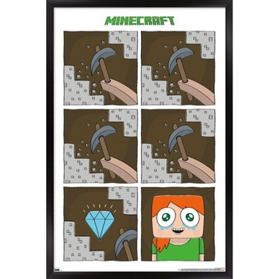 Trends International Minecraft - Simple Comic Alex Cry Framed Wall Poster Prints