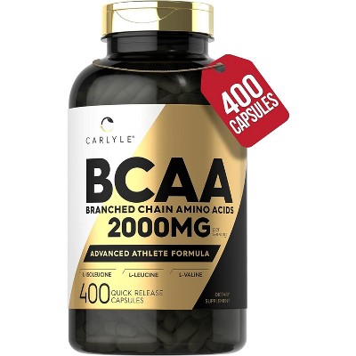 Carlyle BCAA Amino Acids 2000mg | 400 Capsules