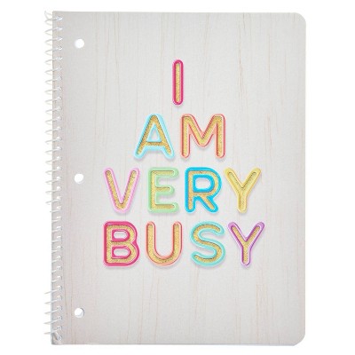 Gartner Studios Wabi Sabi Pattern I Am Very Busy Spiral Notebook, School Supplies