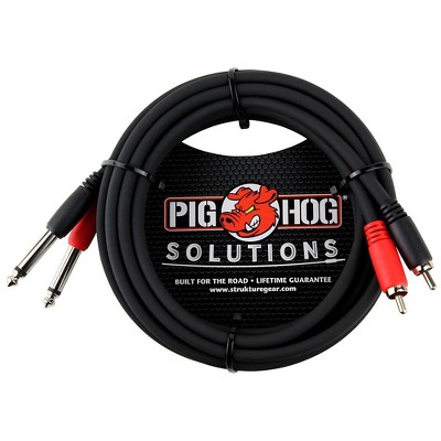 Pig Hog Solutions Dual Cable RCA to 1/4"
