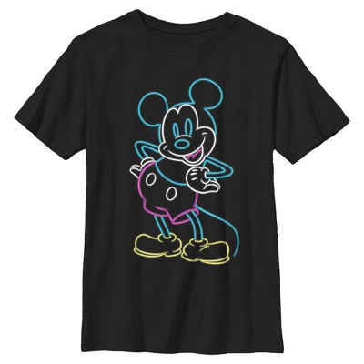 Boys Mickey & Friends Neon Silhouette T Shirt