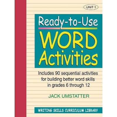 Ready-To-Use Word Activities - (J-B Ed: Ready-To-Use Activities) by  Jack Umstatter (Paperback)