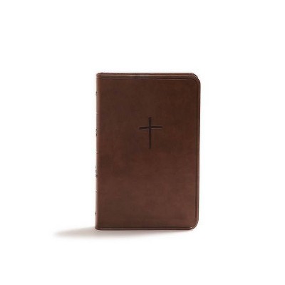 CSB Compact Bible, Value Edition, Brown Leathertouch - by  Csb Bibles by Holman (Leather Bound)
