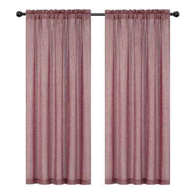 Kate Aurora 1 Piece Moroccan Sparkle Rod Pocket Semi Sheer Voile  Window Curtain Panel