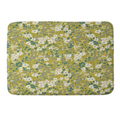 Deny Designs Schatzi Brown Brooke Ditsy Floral Memory Foam Bath Mat Olive Lime