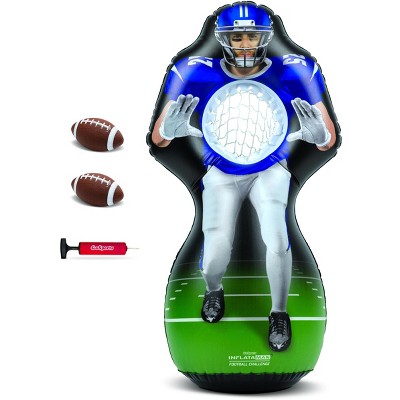 GoSports Football Toss Game for Kids - 4 ft Inflatable Receiver Touchdown Toss Game - Black
