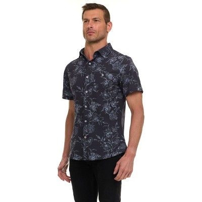 Canada Weather Gear Men’s Short Sleeve Button-Up Shirt – Casual Slim Fit Collared Shirt with Front Pocket – Lightweight Stretch
