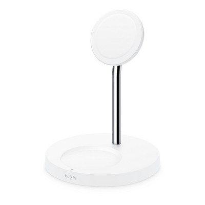 Belkin BOOST↑CHARGE PRO 2 in 1 w/MagSafe Wireless Charger Stand - White (WIZ010TTWH-TL)