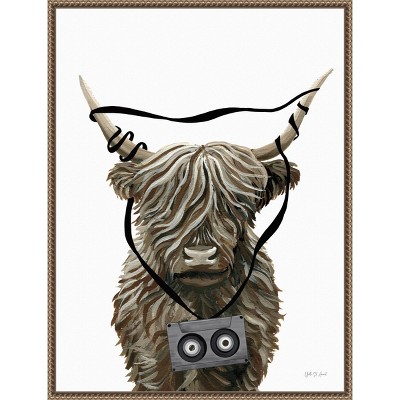 Amanti Art 23"x30" Highland Cassette by Yvette St. Amant Framed Canvas Wall Art