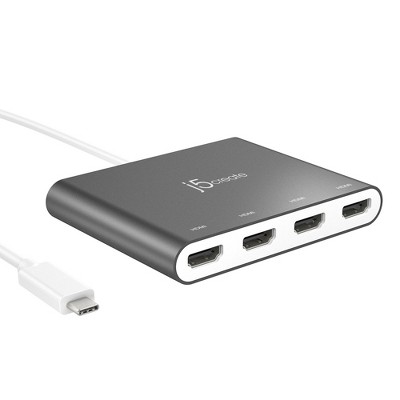 j5create USB-C to 4-Port HDMI Multi-Monitor Adapter, JCA366