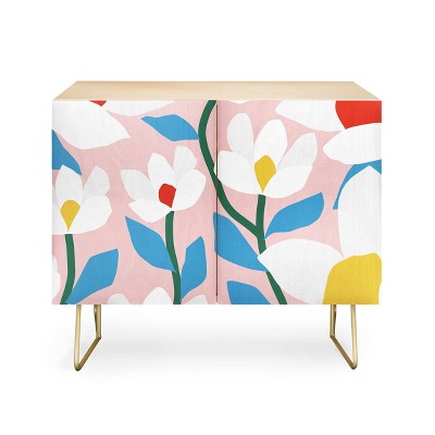 Maritza Lisa White Springs Florals Credenza - Deny Designs