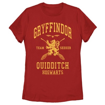 Women's Harry Potter Gryffindor Quidditch Gold Team Seeker T-Shirt