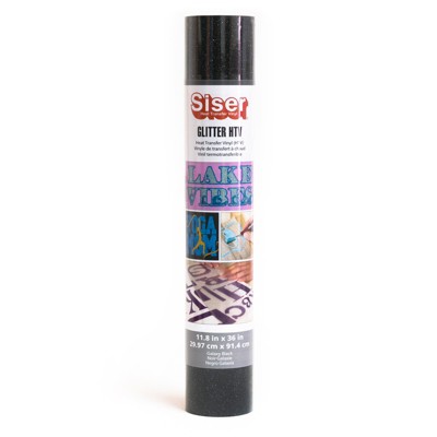 SISER Glitter HTV Heat Transfer Vinyl, 36", Galaxy Black