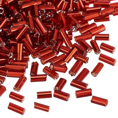 Unique Bargains Mini Smooth Loose Glass Bugle Beads for DIY Earrings Necklaces Making 1300 Pcs
