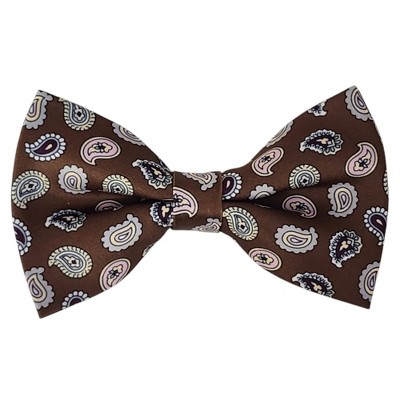 Men's Paisley Design 2.75 W And 4.75 L Inch Pre-Tied adjustable Bow Tie