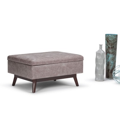 NicBex 34.25" Storage Bench Rectangle Coffee Table Storage Ottoman for Bedroom, Living Room