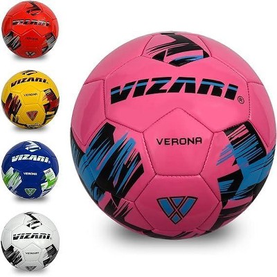 Vizari Verona Soccer Ball for Outdoor Training and Fun Play | Three-Tone Soccer Outdoor Ball with Rubber Bladder & Shiny PVC Cover for Durability | Best Soccer Ball for Kids Boys Girls Youth & Adults