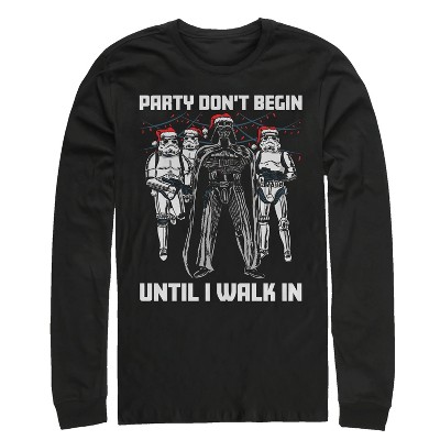 Men's Star Wars Christmas Dark Side Party Long Sleeve Shirt