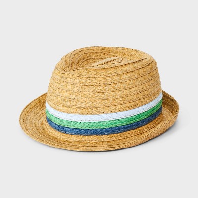Baby Boys' Paper Straw Fedora - Cat & Jack™ Beige