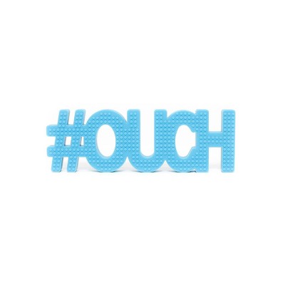 Hudson & Heart Company #Ouch Teetheword Baby Teether - Blue 2.7oz