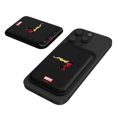 Keyscaper Marvel Deadpool Badge Black Magnetic Credit Card Wallet