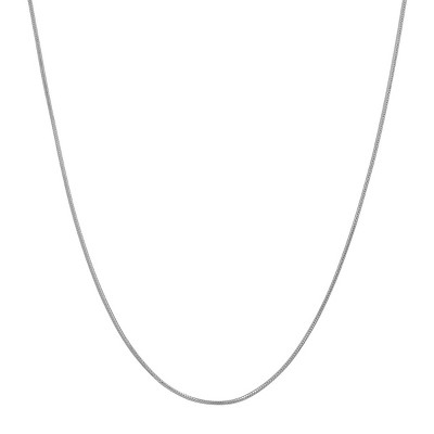 Steeltime Ladies sterling silver snake chain necklace. Size Options: 16"-20" Color Options: Silver, Gold