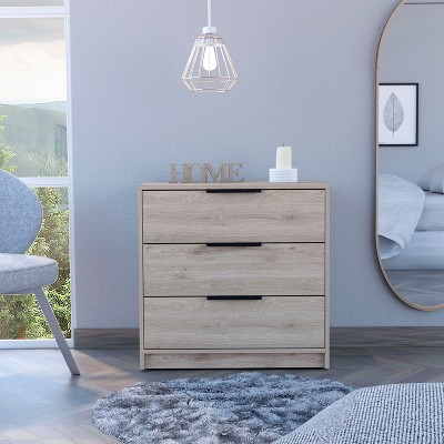 CAVINAS 3 Drawer Dresser for Bedroom with Black Metal Handle Design,Modern Chest of Drawers,Freestanding Dresser for Bedroom