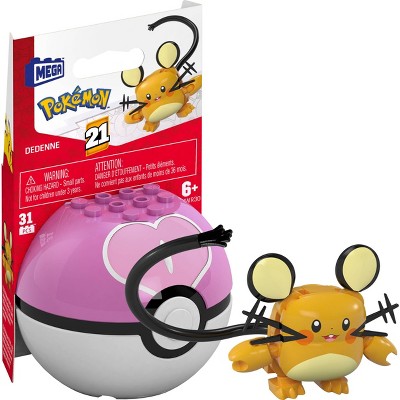 MEGA Pokemon Dedenne Building Toy Kit Poseable Action Figure 31pc