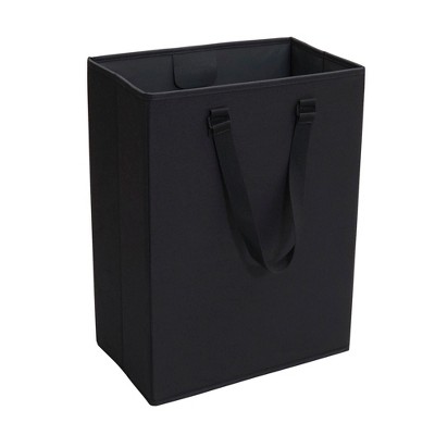 The Recycler Bag, Compact Recycling Center, 600D Polyester with Durable Chipboard Sides, Strong Straps for Portability, Black