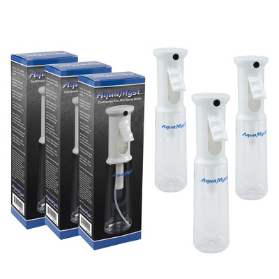 Creative Mark AquaMyst 300 ml Continuous Mist Spray Bottle - 3-Pack - Ergonomic Plant Mister - Water Mister Spray Bottle w/ Pre-Compression