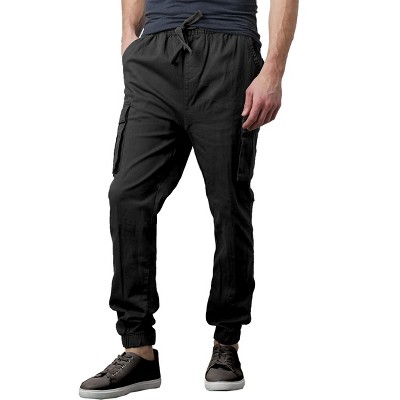 Jump Start Men's Slim Fit  Cotton Flex Stretch Cargo Jogger Pants