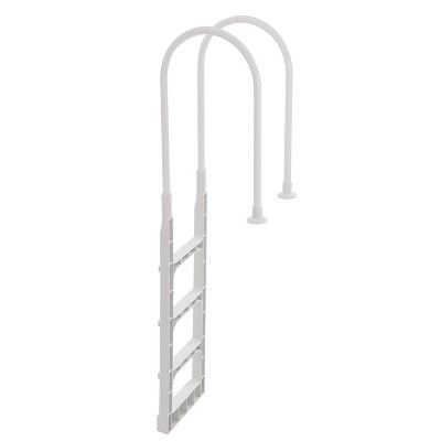 VEVOR Swimming Pool Ladder, 4-Step Double Handrails Stair, Non-slip Thickened Heavy Duty Steps, Load Capacity 300 lb, White
