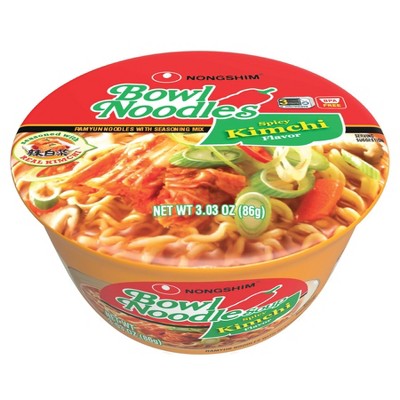 Nongshim Bowl Spicy Kimchi Soup Microwavable Noodle Bowl - 3.03oz