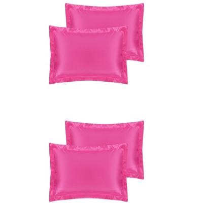 Unique Bargains Satin Soft Envelope Closure Pillowcase Covers 4 Pcs